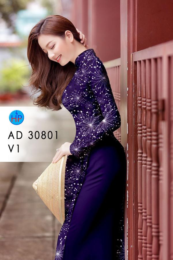 Vải Áo Dài Hoa Bồ Công Anh AD 30801 3